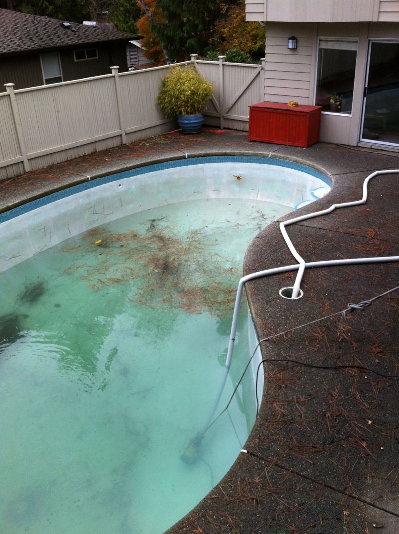 Draining an inground pool